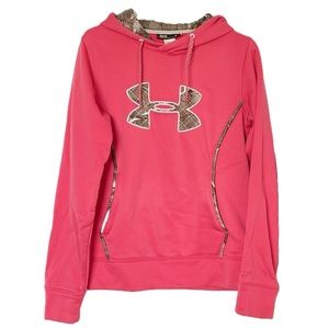 ⭐️HP⭐️ Under Armour Women’s Storm Caliber sweatshirt hoodie coral pink Medium